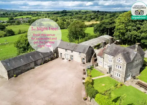 Hamps Hall & Barn 40 guests | Peak District - Party Houses